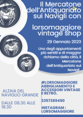 Il mercatone dell'antiquariato sui navigli con lorsomaggiore vintage shop